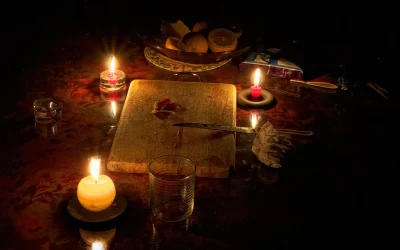 The dinning table by Candlelight