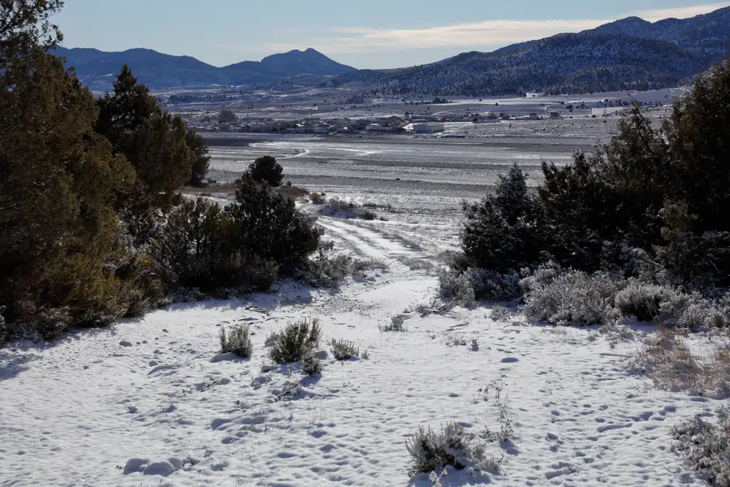 The last part of the descent with El Sabinar in the background