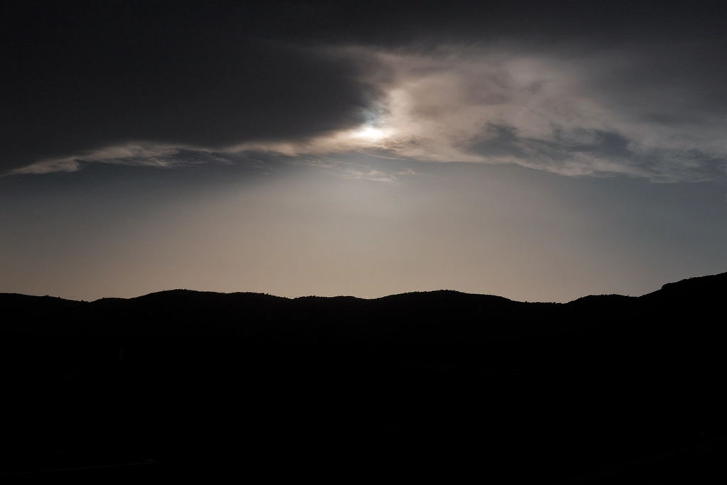 Sometimes a cloud would just drift in front of the setting sun Sometimes a cloud would just drift in front of the setting sun