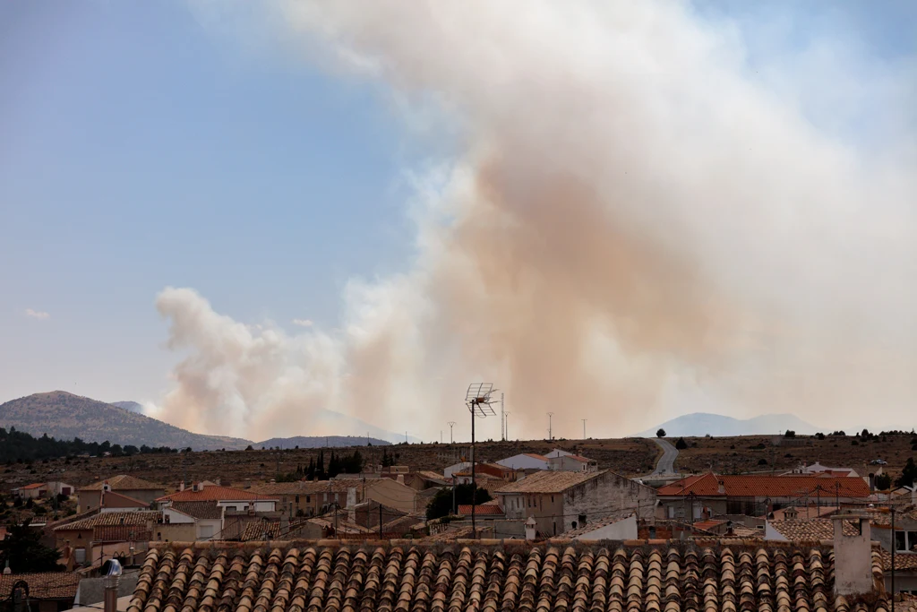 Wildfire seen from El Sabinar en Moratalla Wildfire seen from El Sabinar en Moratalla